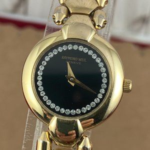 Vintage Raymond Weil Geneve 18 Karat 10 micron thick Gold Plated  Swiss Watch